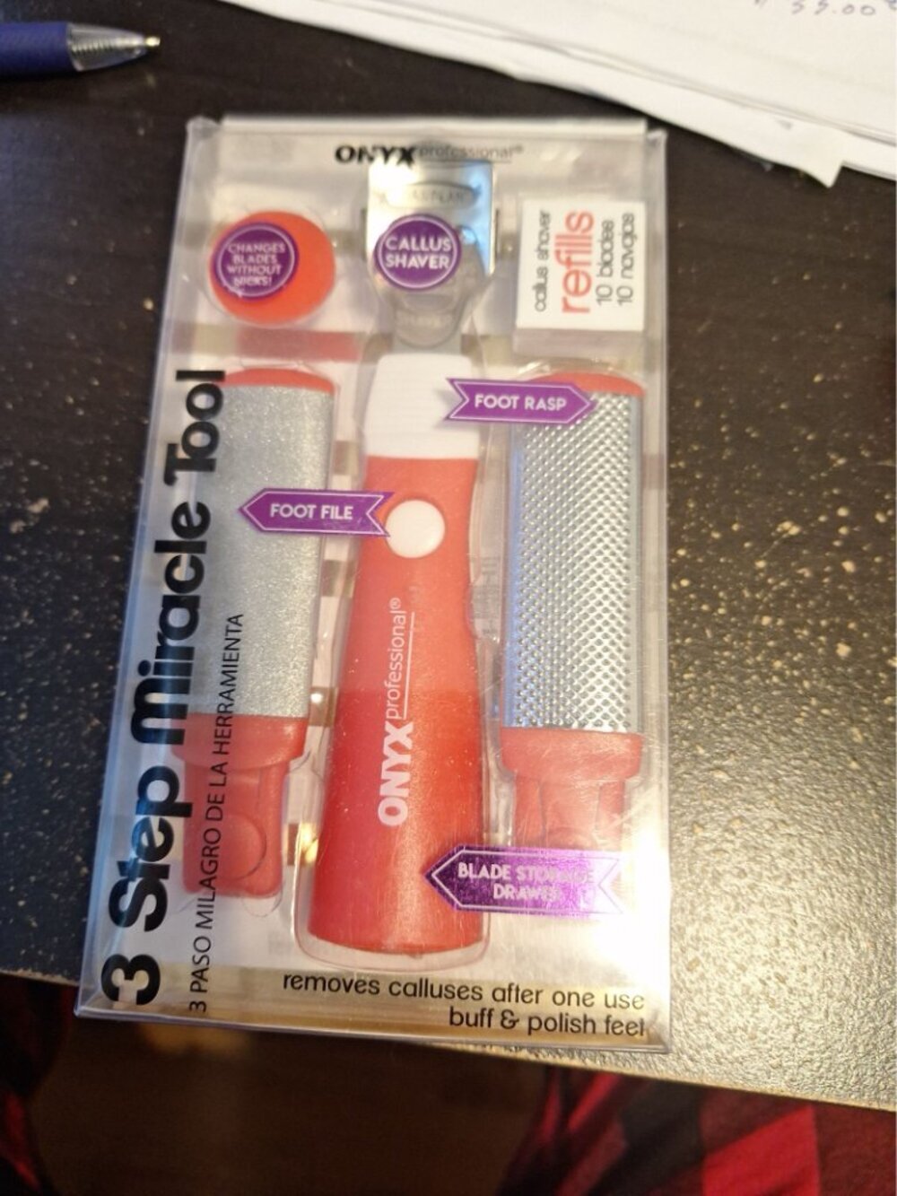 ONYX Professional 3 Step Miracle Callus Remover Tool Set – Foot Care NEW - Picture 3 of 3